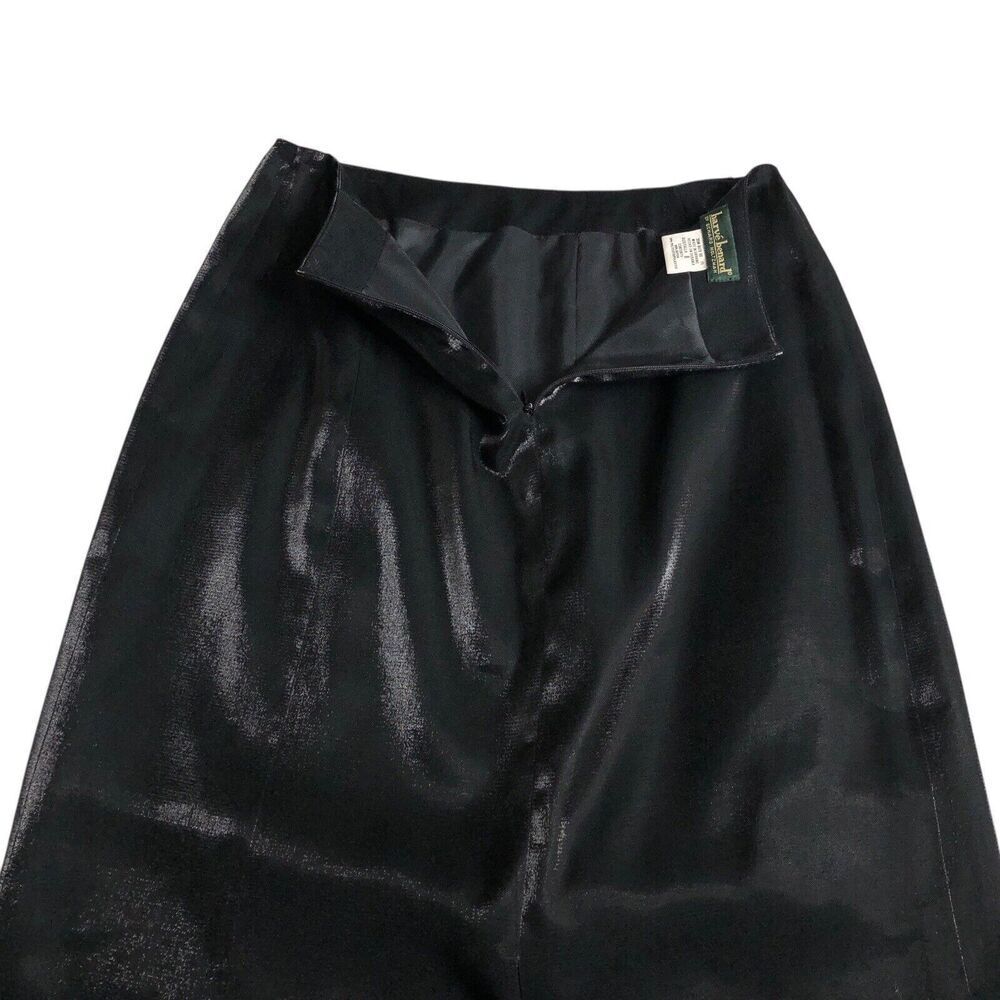 Vintage 90s Harve Benard Maxi Skirt 8 Black Shimmer Chiffon Whimsigoth Witchy - Picture 10 of 16